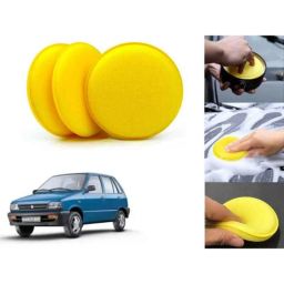 Auto Pearl Polyurethane Beige Washing &a; Waxing Polish Foam Sponge for 800 Car (Pack of 3)-picture-41