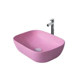 Osam 410x335x150mm Ceramic Pink Matt Bathroom Wash Basin-picture-13