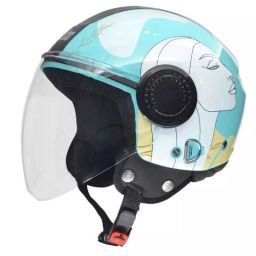Studds Urban Super D3 Decor Plastic Blue &a; Yellow Open Face Helmets, Size: Large-picture-11