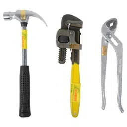 Globus 853 1 Pc Steel Pipe Wrench, Slip Joint Plier &a; Hammer Hand Tool Set-22