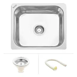 Ruhe 20x17x8 inch Stainless Steel Glossy Finish Square Single Bowl Kitchen Sink, 13-0101-05-picture-23