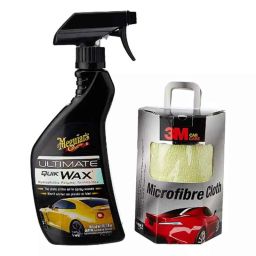 3M Car Cleaning Wax 450 Ml, Microfiber Cloth 16x16 inch-picture-0