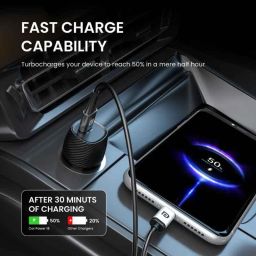 Portronics Car Power 18 Black 20W Car Charger with Type-C PD Output, POR 1984 image 3