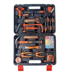 iBELL 145 Pcs Socket Alloy Steel Hand Tool Kit with Plastic Toolbox Storage Case, TB145-9-7