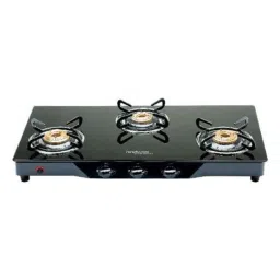 Hindware Armo GL 3B AI Black 3 Burners Automatic Ignition Black Glass Gas Stove-picture-0