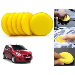 Auto Pearl Polyurethane Beige Washing &a; Waxing Polish Foam Sponge for Ritz T2 2015-2017 (Pack of 6)-picture-43