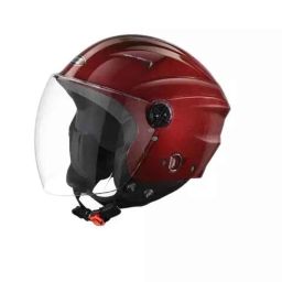 Studds Ray Super Plastic Wine Red Open Face Open Face Helmets, Size: Medium-picture-10