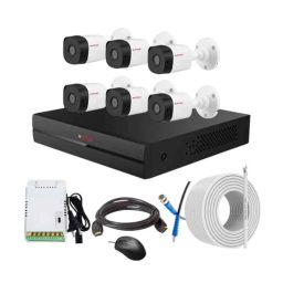 CP Plus 2.4MP Indoor &a; Outdoor CCTV Combo Kit with 8Ch DVR, 6 Bullet Camera, 8Ch SMPS, 70m Copper Cable &a; Connectors-8