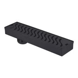 Ruhe 18x3 inch Stainless Steel 304 Black PVD Coated Wave Shower Drain Channel, 16-0131-02-picture-25
