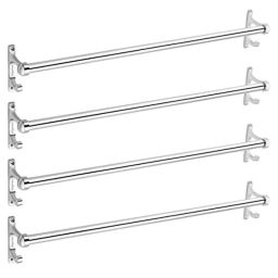 Aligarian 24 inch Stainless Steel &a; Glass Chrome Finish Wall Mounted Lotus Towel Rod (Pack of 4)-image-93