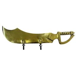 AllExtreme EXSG1RE Brass Golden Front Mudguard Fender Sword Khukhri Badge Decal Emblem-picture-15