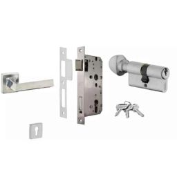 Dorset ML Series Fabio 70mm Stainless Steel Door Handle Lock Set with Knob &a; Key-image-76