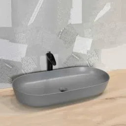 InArt 32x16x5 inch Ceramic Grey Countertop Wash Basin, INA-440-picture-41