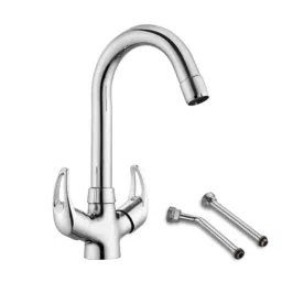 Ruhe Aqua Brass Chrome Finish Centre Hole Basin Mixer with Small 12 inch Round Swivel Spout, 11-0817-RS-image-34