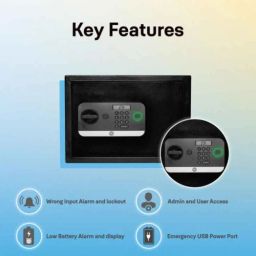 Yale Stellar 250/DB2 16.7L Biometric Safe Locker with Keypad, Size: M image 5