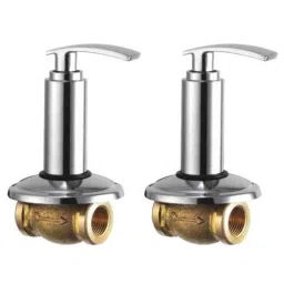 Drizzle Soft 2 Pcs 15mm Brass Chrome Finish Silver Concealed Stop Cock Set, ACON15SOFT2-picture-10