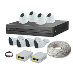 CP Plus 2.4MP HD CCTV Camera Combo Kit with 8CH DVR, 4 Pcs Bullet, 4 Pcs Dome Camera &a; All Accessories-10