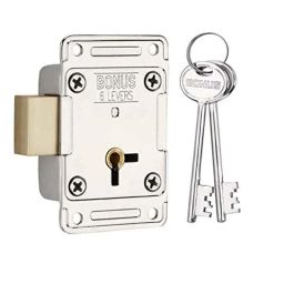 Bonus LV-65 Universal Mild Steel Silver Nickel Finish Cupboard Lock-picture-28