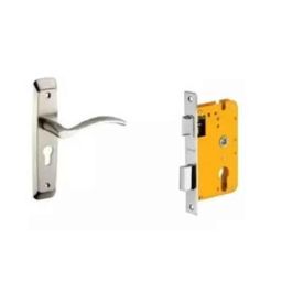 Dorset HL Series Serena 8 inch Stainless Steel Silver Chrome Finish Door Handle Lock Set with Mortise Latch (Pack of 4)-picture-22