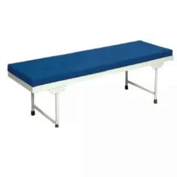 RM SOCIAL 18x50x80cm Mild Steel Plain Attendant Bed with Mattress, RM035-image-86