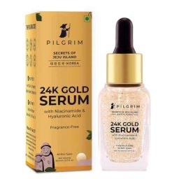 Pilgrim 20ml 24K Gold Face Serum with Niacinamide &a; Hyaluronic Acid-24