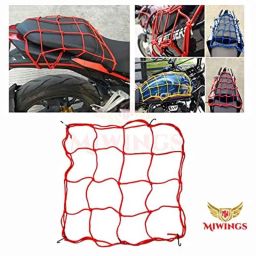 Miwings Universal Bungee Cargo Strong Net For Bike And Motorcycle Strong Straps For Holding Helmet, Bags And Many More Things. (Multicolor)-37