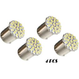 AOW 22 SMD (White) Led Indicator Bulb/Turn Signal Bulb Universal T-27 (Pack of 4) Universal for Bikes and Cars-46