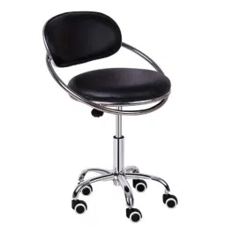 Da Urban Bow Black Fabric &a; Foam Bar Stool with Wheels &a; Low Back-picture-4