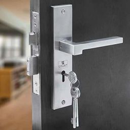 Voltizi Amity 8 inch Stainless Steel Matt Finish Key Plate Mortise Door Lock Handle Set with 3 Keys-8