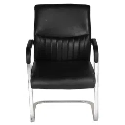 High Living Vesta Leatherette Medium Back Black Office Chair (Pack of 2)-image-76