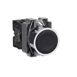 Schneider Electric Easy Harmony XB2 22mm Black 1NO Flush Type Spring Return Push Button, XB2BA21C-3