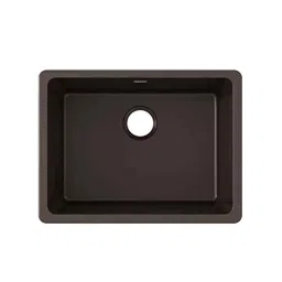 Uken Heavy Duty Quartz Kitchen Sink Undermount Sink (18X24) Wash Basin With Accessories(18/24-Qr-Me-Ms-10) (Mocha)-image-93