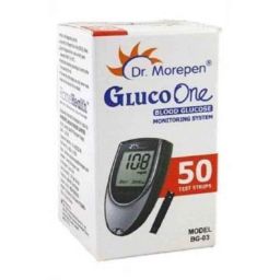 Dr. Morepen 50 Pcs Blood Glucose Test Glucometer Strips Box-23