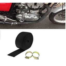 AOW Black Silencer Wrap Bike Exhaust Shield for All Royal Enfield Models (Length : 3 Mtrs) W-44-14