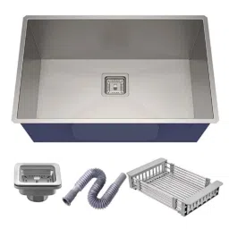 Torofy 24x18x10 inch Stainless Steel Matt Finish Single Bowl Handmade Kitchen Sink with Coupling &a; Fruit Basket-image-94