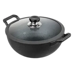 Vinod 3.3 Litre Cast Iron Induction Friendly Kadhai with Lid, LCIDK24 (Pack of 5)-14