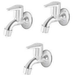 IRIS Jazz Stainless Steel Chrome Finish Bib Cock with Wall Flange (Pack of 3)-image-38