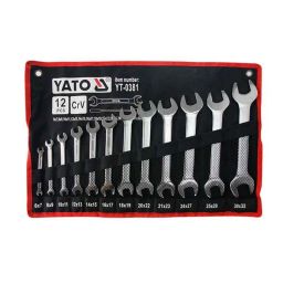 Yato 12 Pcs 6x7 to 30x32mm CrV Double Open End Spanner Set, YT-0381-picture-32