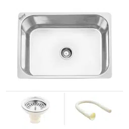 Ruhe 24x18x9 inch Stainless Steel 304 Glossy Finish Square Single Bowl Kitchen Sink, 13-0104-10-picture-43