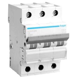 Hager 6A Three Pole D Curve h3 MCB, NDN306N, Breaking Capacity: 10 kA (Pack of 4)-picture-2