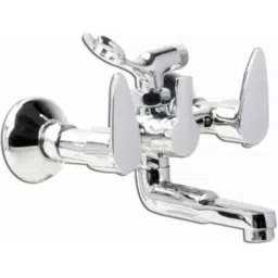 IRIS Brezza Brass Chrome Finish Silver Telephone Shower Arrangement Wall Mixer with Crutch Mixer Faucet-picture-31