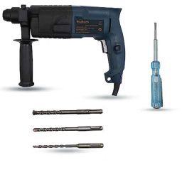 Walkers 750W Forward &a; Reverse Rotation Hammer Impact Drill Machine with 3 Bits &a; Line Tester, WKCB329-17