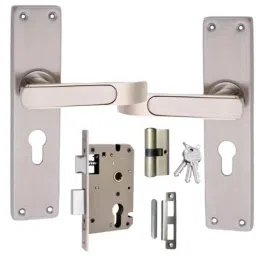 ATOM 8 inch Alloy Steel Silver Satin Finish Mortise Door Lock Set, MH-JUPITER-CY-SS-BSK-image-40