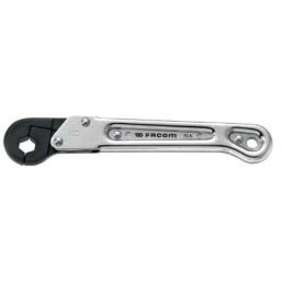 Facom 10mm Satin Chrome Finish Straight Flare Nut Wrench with Metric Web, 70A.10-picture-10