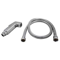 Elegant Casa ABS Health Faucet with Wall Hook &a; 1m Stainless Steel Braided Rubber Hose Pipe, Ludo 1810-68