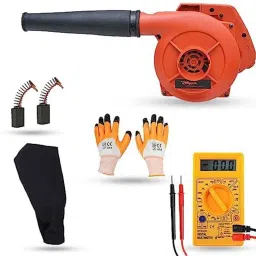 Hillgrove 800W Plastic Red Electric Air Blower with Carbon Brushes, Gloves &a; Multimeter, HGCM1126-image-70