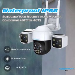 Cybernautt K6A 6MP Triple Lens Ultra HD PT 4G Sim Camera with Human Detect, Motion Detect, 2 Way Audio, Notification, Alarm &a; Support 128GB SD image 5