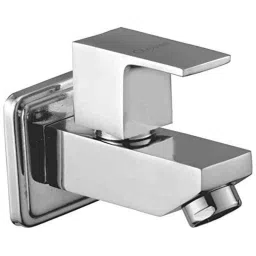 Oleanna Square Brass Silver Chrome Finish Quarter Turn Fitting Bib Cock-picture-37