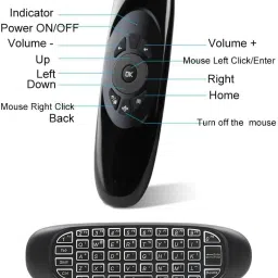 VOOCME 3 in 1 Universal Air Mouse Remote with Keyboard - 2.4 Ghz Wireless Connection Wireless Handheld Multi-device Keyboard Compatible with Desktop, Laptop, Mac image 3