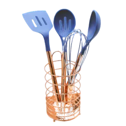 Amour 5 Pcs Blue Non-Stick Silicone Cooking Utensils Set-13